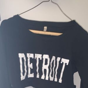 Black Detroit crop top